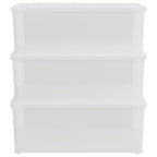 Cajas de almacenaje apilables 3 uds plástico 10 L