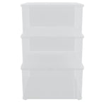 Cajas de almacenaje apilables 3 uds plástico 10 L