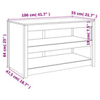 Mueble de cocina de exterior MEPPEL madera maciza de pino 106x55x64 cm