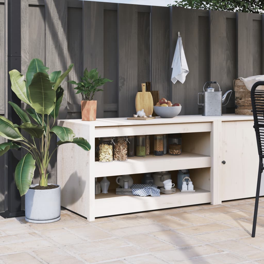 Mueble de cocina de exterior MEPPEL madera maciza de pino 106x55x64 cm