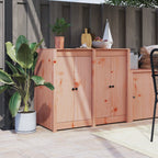 Puertas cocina exterior MEPPEL 2 uds madera maciza Douglas 50x9x82 cm