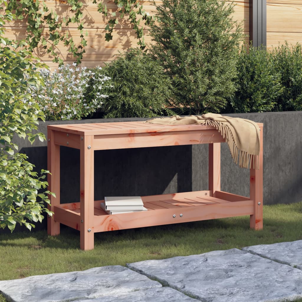 Banco de jardín de madera maciza de pino 108x35x45 cm