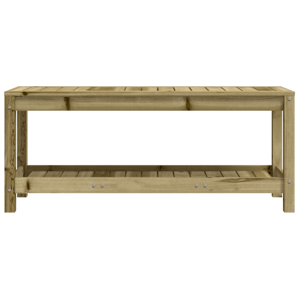 Banco de jardín de madera maciza de pino 108x35x45 cm