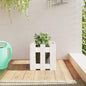 Jardinera 4 niveles madera maciza de pino blanca 80,5x79x36 cm