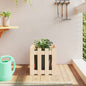Jardinera 4 niveles madera maciza de pino blanca 80,5x79x36 cm