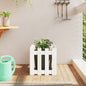 Jardinera 4 niveles madera maciza de pino blanca 80,5x79x36 cm