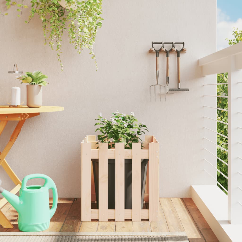 4-tier solid pine white planter 80.5x79x36 cm