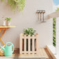Jardinera 4 niveles madera maciza de pino blanca 80,5x79x36 cm