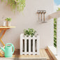 Jardinera 4 niveles madera maciza de pino blanca 80,5x79x36 cm