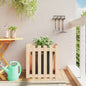 Jardinera 4 niveles madera maciza de pino blanca 80,5x79x36 cm