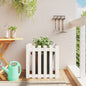 Jardinera 4 niveles madera maciza de pino blanca 80,5x79x36 cm