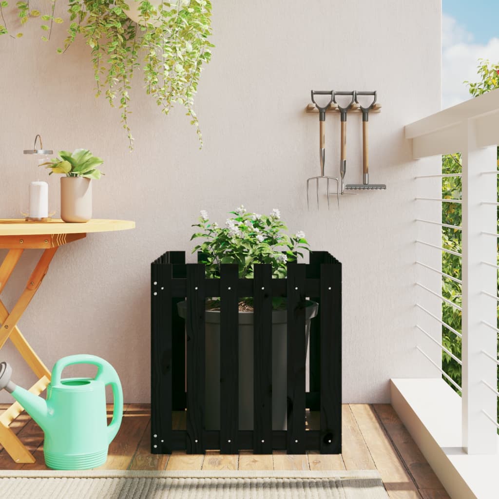 4-tier solid pine white planter 80.5x79x36 cm