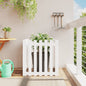 Jardinera 4 niveles madera maciza de pino blanca 80,5x79x36 cm