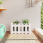 Jardinera 4 niveles madera maciza de pino blanca 80,5x79x36 cm
