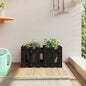 Jardinera 4 niveles madera maciza de pino blanca 80,5x79x36 cm