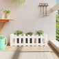Arriate elevado jardín con valla madera maciza pino 100x30x30cm