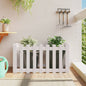 Arriate elevado jardín con valla madera maciza pino 100x30x30cm