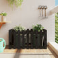 Arriate elevado jardín con valla madera maciza pino 100x30x30cm