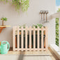 Arriate elevado jardín con valla madera maciza pino 100x30x30cm