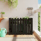 Arriate elevado jardín con valla madera maciza pino 100x30x30cm