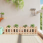 Arriate elevado jardín con valla madera maciza pino 100x30x30cm