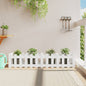 Arriate elevado jardín con valla madera maciza pino 100x30x30cm