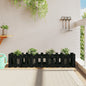 Arriate elevado jardín con valla madera maciza pino 100x30x30cm