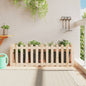 Arriate elevado jardín con valla madera maciza pino 100x30x30cm
