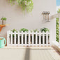 Arriate elevado jardín con valla madera maciza pino 100x30x30cm