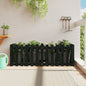 Arriate elevado jardín con valla madera maciza pino 100x30x30cm