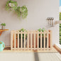 Arriate elevado jardín con valla madera maciza pino 100x30x30cm