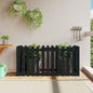 Arriate elevado jardín con valla madera maciza pino 100x30x30cm