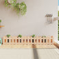 Arriate elevado jardín con valla madera maciza pino 100x30x30cm