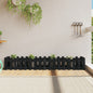 Arriate elevado jardín con valla madera maciza pino 100x30x30cm