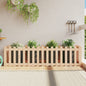 Arriate elevado jardín con valla madera maciza pino 100x30x30cm