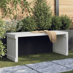 Banco de jardín de madera maciza de pino 108x35x45 cm