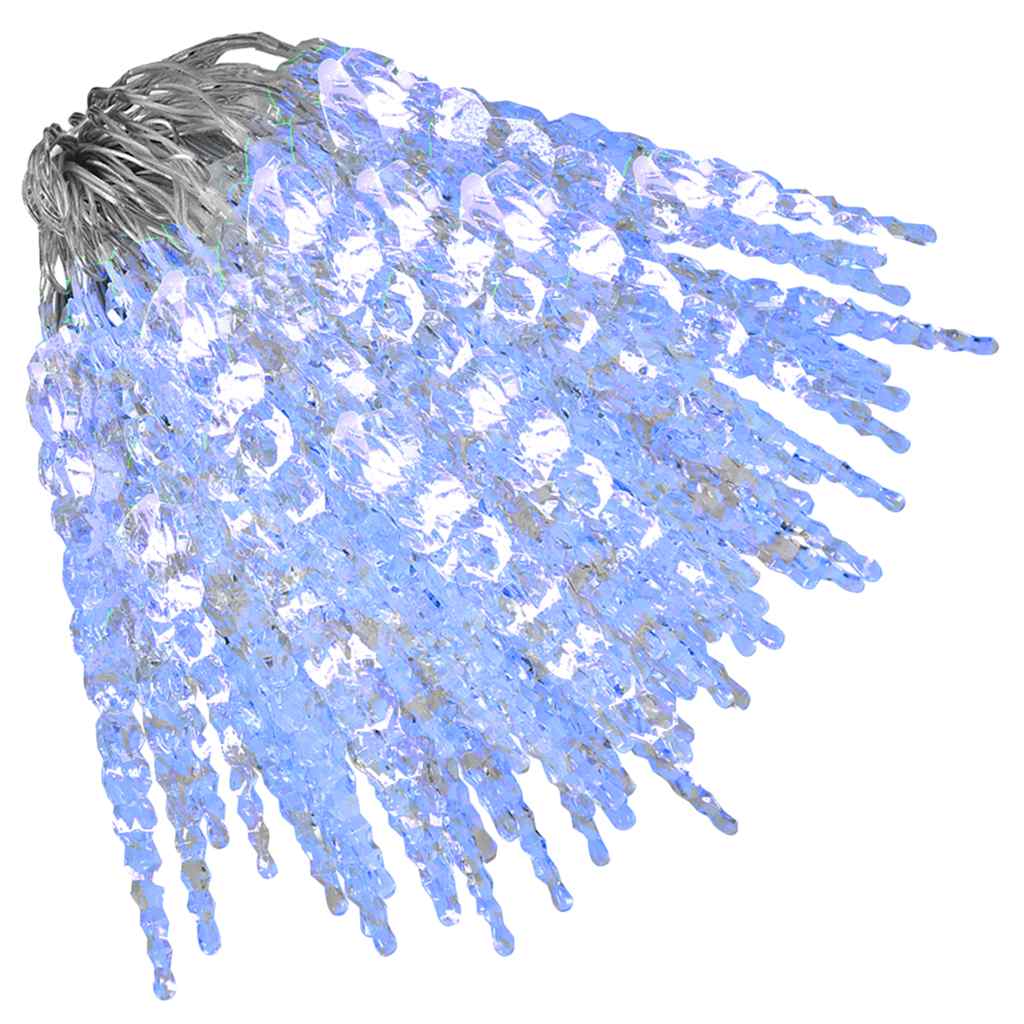 Luces carámbano Navidad 200 LED azul acrílico PVC 20 m