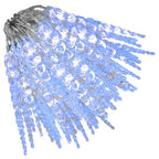 Luces carámbano Navidad 200 LED azul acrílico PVC 20 m