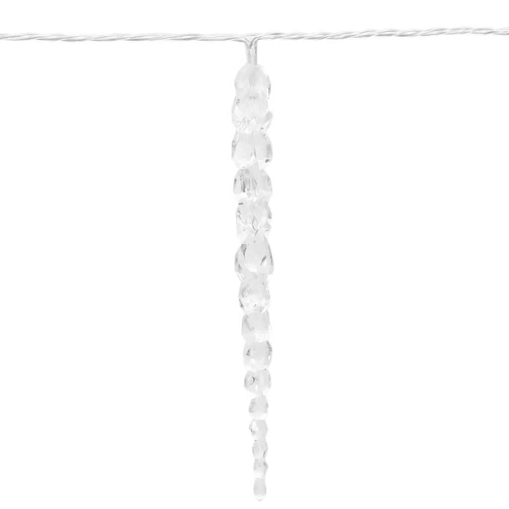 Luces carámbano Navidad 200 LED azul acrílico PVC 20 m