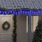 Luces carámbano Navidad 200 LED azul acrílico PVC 20 m