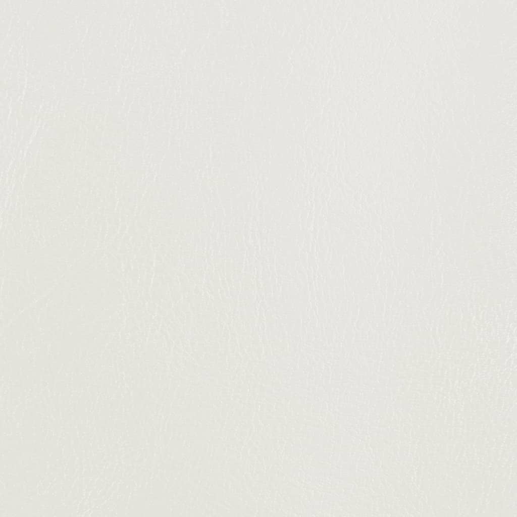 Sillón con taburete cuero sintético blanco
