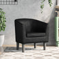 White synthetic leather armchair