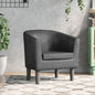 White synthetic leather armchair