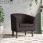 White synthetic leather armchair
