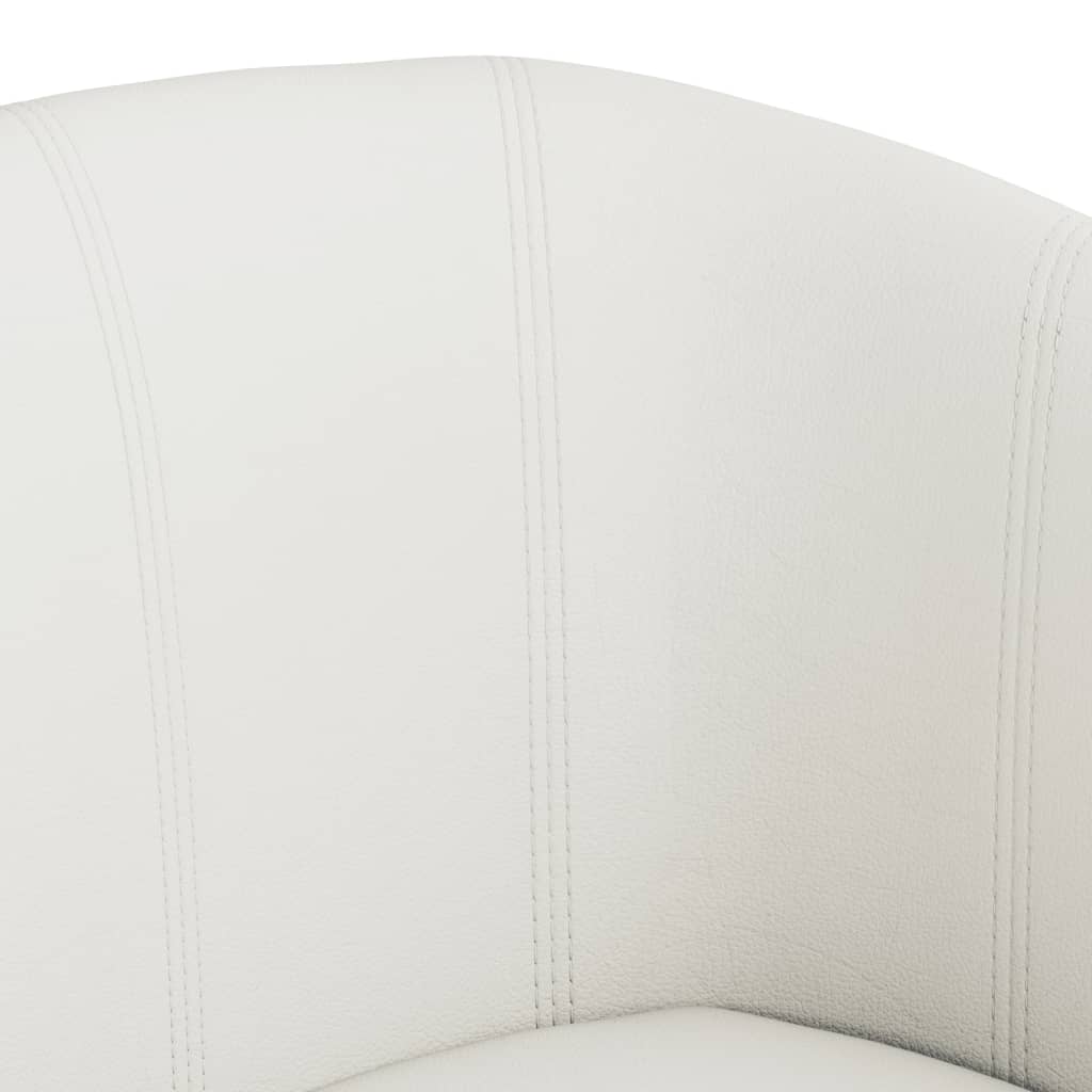 Sillón cuero sintético blanco