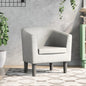 White synthetic leather armchair