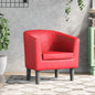White synthetic leather armchair