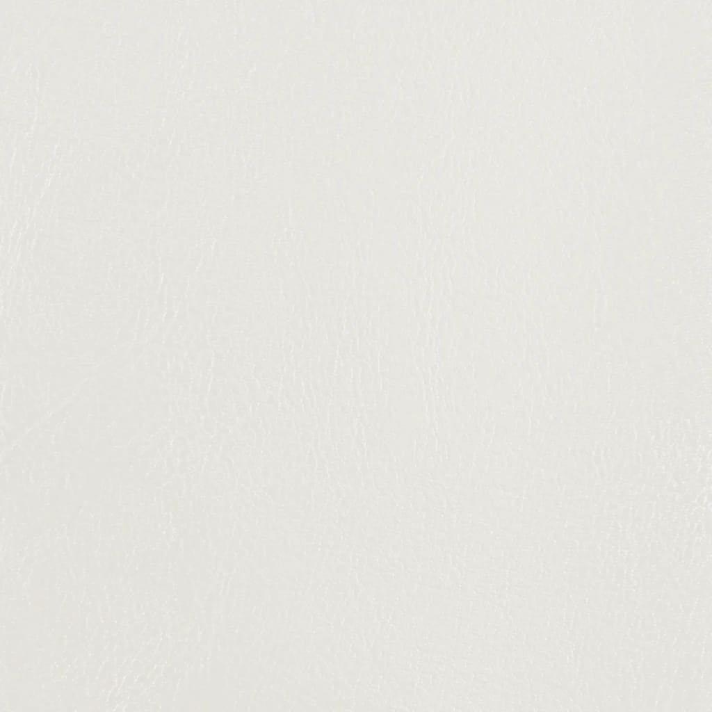Sillón con taburete cuero sintético blanco