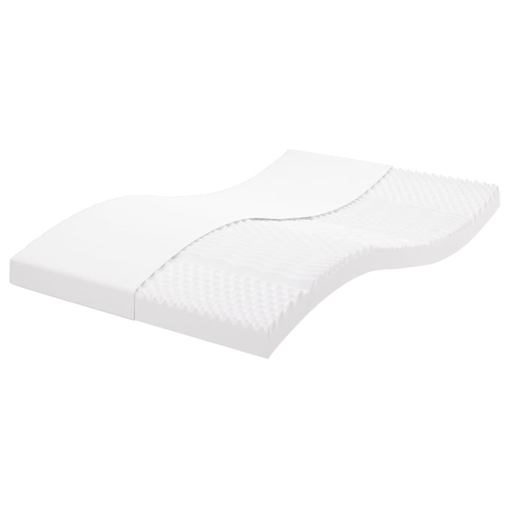 Colchón de espuma de 7 zonas dureza 20 ILD blanco 100x200 cm