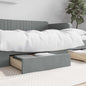 Cajones cama 2 uds madera ingeniería cuero sintético capuchino